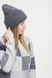 Шапка в'язана біні з відворотом і тисненим написом 17103.3103 фото 3